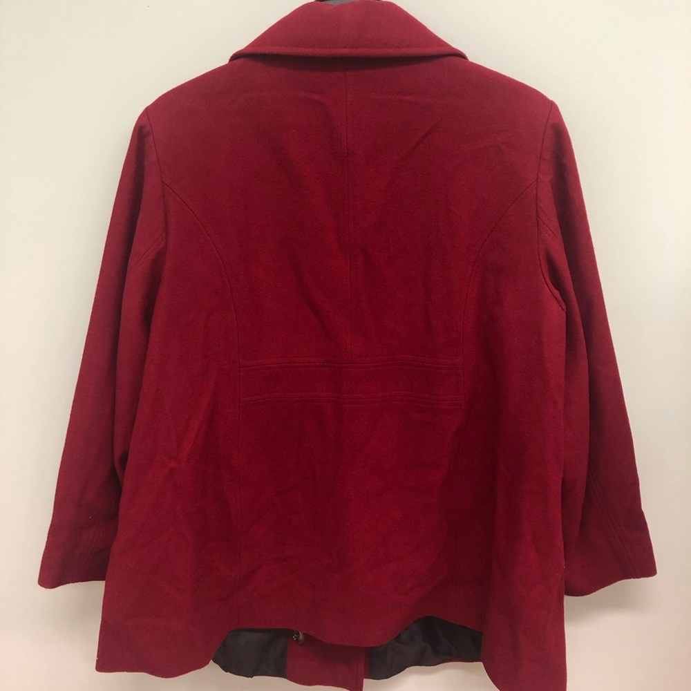 London Fog | Women's Peacoat with Scarf | Red | Size 3X - Picture 4 of 5